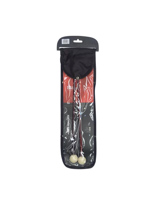  STAGG SMB-WN1 Par de mazos de arce para campana, con cabeza de nailon blanco|MusicGoodDeal 