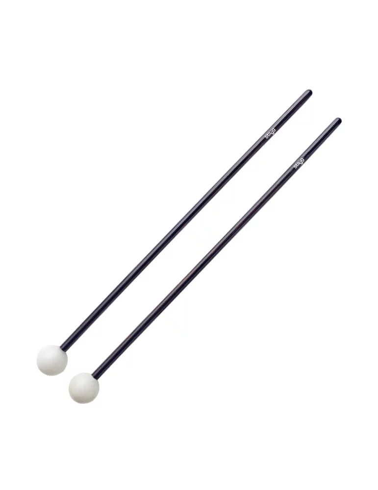  STAGG SMB-WN1 Par de mazos de arce para campana, con cabeza de nailon blanco|MusicGoodDeal 