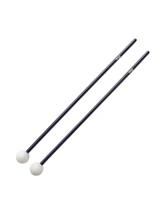  STAGG SMB-WN1 Par de mazos de arce para campana, con cabeza de nailon blanco|MusicGoodDeal 
