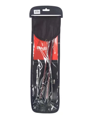  STAGG SMB-WR1 Par de mazos de arce para campana, con cabeza de goma negra|MusicGoodDeal 