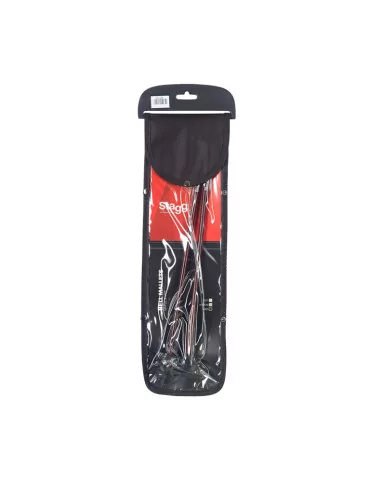  STAGG SMB-WR1 Par de mazos de arce para campana, con cabeza de goma negra|MusicGoodDeal  2