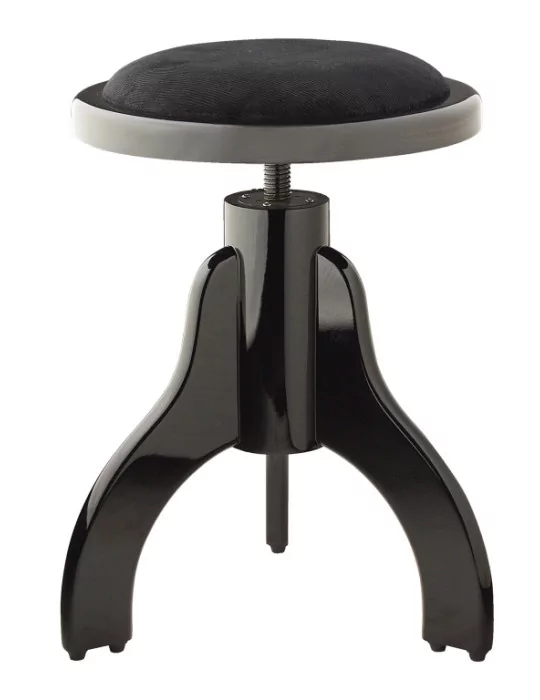  STAGG PS35 BKP VBK Hochglanz Schwarz Klavierhocker mit schwarzem Samtbezug|MusicGoodDeal 