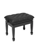  STAGG PBH 850 BKP SBK Highgloss black concert hydraulic piano bench with fireproof black vinyl top|MusicGoodDeal 