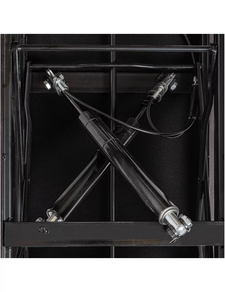  STAGG PBH 850 BKP SBK Highgloss black concert hydraulic piano bench with fireproof black vinyl top|MusicGoodDeal 