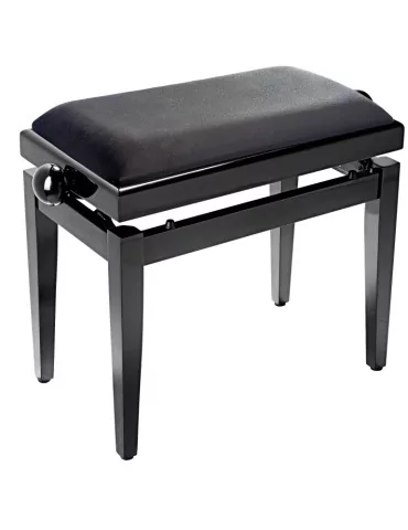  STAGG PB05 BKP SVBK Hochglanz, Schwarz, Klavierbank mit Samt-Sitzfläche in Schwarz|MusicGoodDeal 