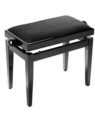  STAGG PB05 BKP VBK Hochglanz, Schwarz, Klavierbank mit schwarzem Samtbezug|MusicGoodDeal 