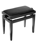  STAGG PB05 BKP VBK Hochglanz, Schwarz, Klavierbank mit schwarzem Samtbezug|MusicGoodDeal 