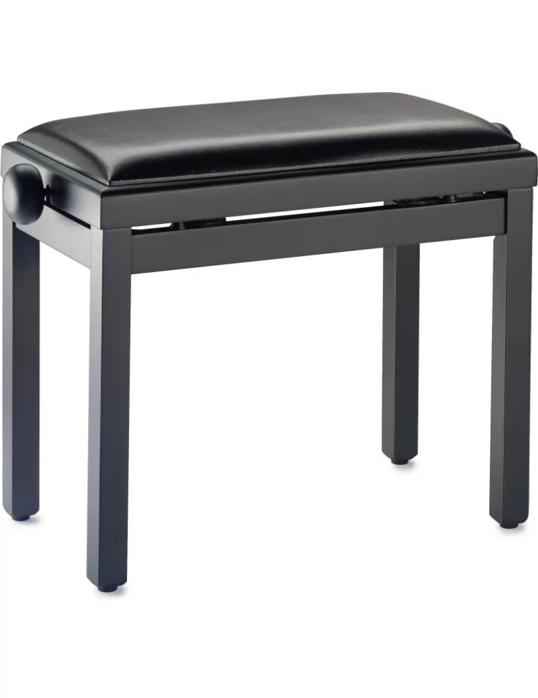  STAGG PB39 BKM SBK Matt Schwarz Klavierbank mit Vinyl-Sitzbezug in schwarz|MusicGoodDeal 