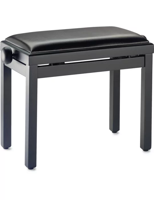  STAGG PB39 BKM SBK Matt Schwarz Klavierbank mit Vinyl-Sitzbezug in schwarz|MusicGoodDeal 