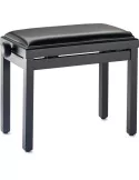 STAGG PB39 BKM SBK Banco de piano, negro mate, con almohadilla de cuero sintético negro|MusicGoodDeal 