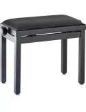  STAGG PB39 BKM SVBK Banco de piano, negro mate, con almohadilla de terciopelo negro liso|MusicGoodDeal 