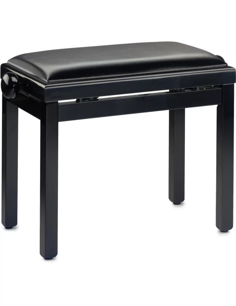  STAGG PB39 BKP SBK Hochglanz Schwarz Klavierbank mit Kunstleder Sitzfläche in Schwarz|MusicGoodDeal 