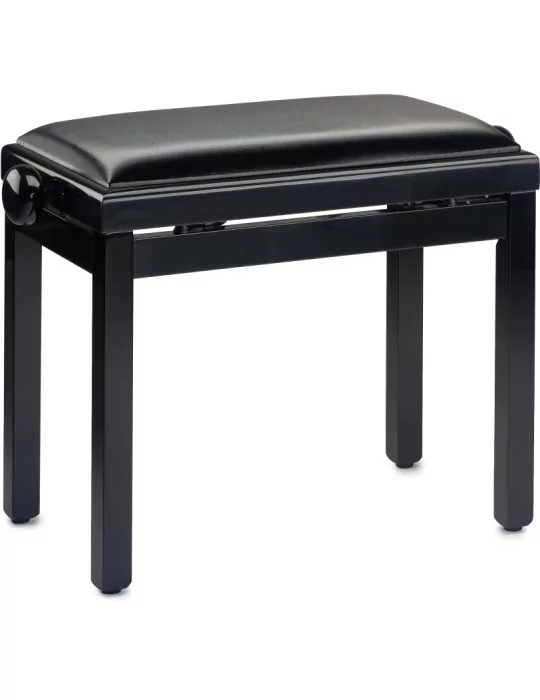  STAGG PB39 BKP SBK Hochglanz Schwarz Klavierbank mit Kunstleder Sitzfläche in Schwarz|MusicGoodDeal 