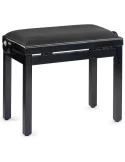  STAGG PB39 BKP SVBK Hochglanz Schwarz Klavierbank mit glatter Samt Sitzflache in Schwarz|MusicGoodDeal 