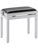  STAGG PB39 WHP SBK Hochglanz Klavierbank Farbe Weiß Sitzfläche Vinyl schwarz|MusicGoodDeal 