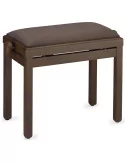 STAGG PB39 WNDM VBR Matt Klavierbank Farbe dunkles Walnuss Sitzfläche Samt braun|MusicGoodDeal 