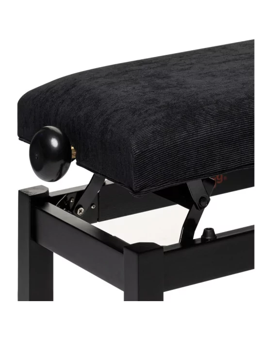  STAGG PB36 BKM VBK Klavierbank matt schwarz mit Samtbezug in schwarz|MusicGoodDeal 