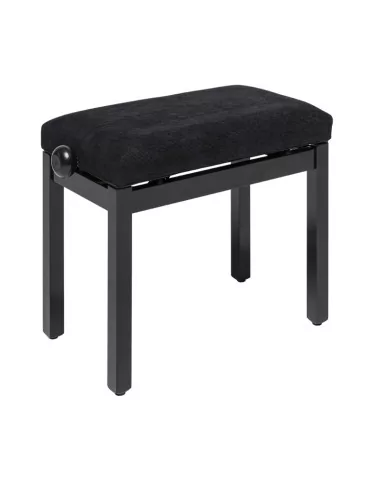  STAGG PB36 BKP VBK Klavierbank hochglänzend schwarz mit Samtbezug in schwarz|MusicGoodDeal  2
