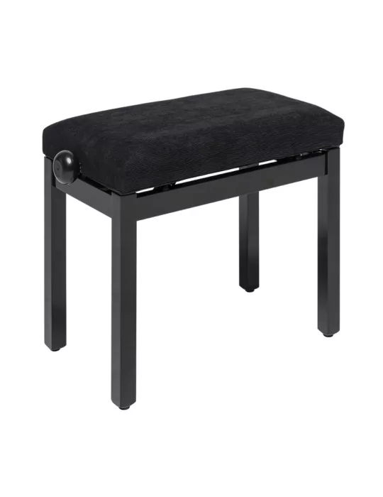  STAGG PB36 BKP VBK Klavierbank hochglänzend schwarz mit Samtbezug in schwarz|MusicGoodDeal 