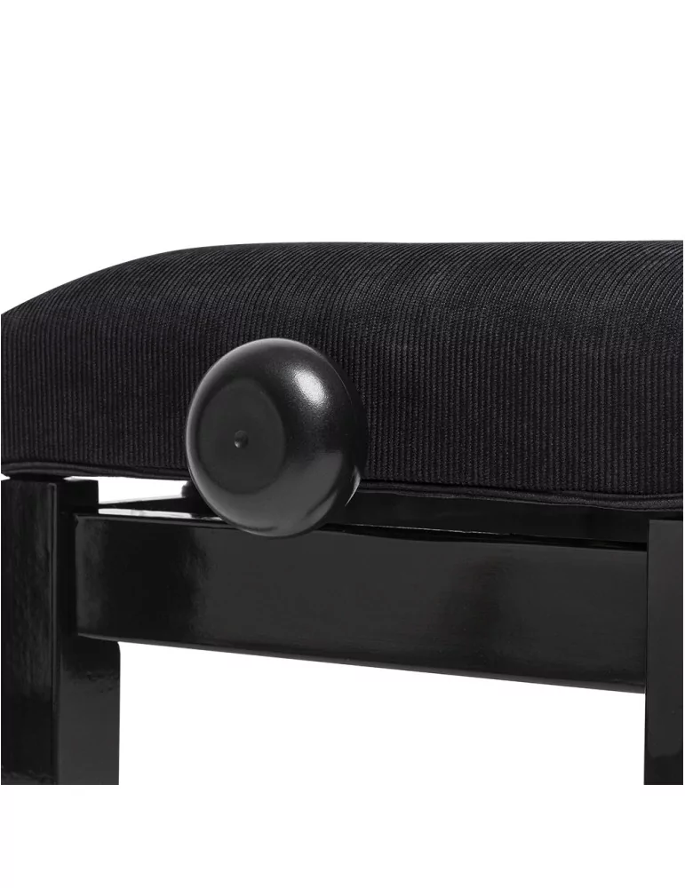  STAGG PB36 BKP VBK Klavierbank hochglänzend schwarz mit Samtbezug in schwarz|MusicGoodDeal 