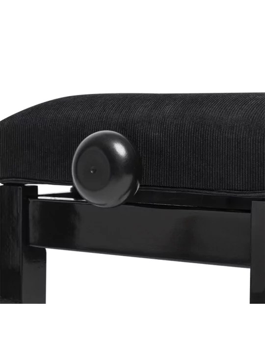  STAGG PB36 BKP VBK Klavierbank hochglänzend schwarz mit Samtbezug in schwarz|MusicGoodDeal 