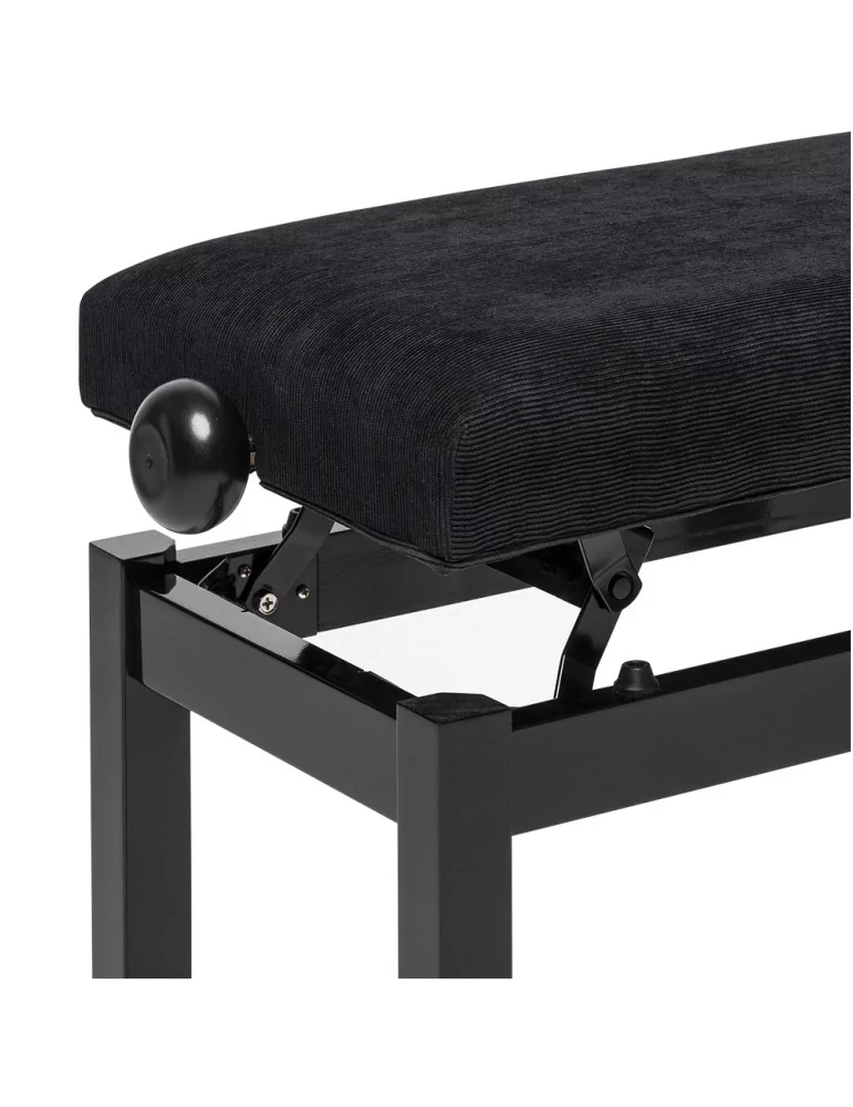  STAGG PB36 BKP VBK Klavierbank hochglänzend schwarz mit Samtbezug in schwarz|MusicGoodDeal 