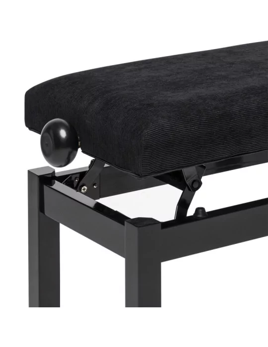  STAGG PB36 BKP VBK Klavierbank hochglänzend schwarz mit Samtbezug in schwarz|MusicGoodDeal 