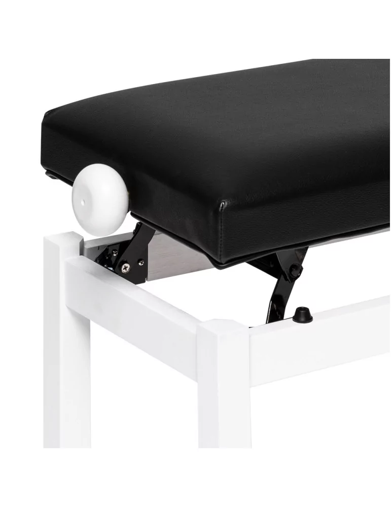  STAGG PB36 WHM SBK Klavierbank matt weiß mit Vinylbezug in schwarz|MusicGoodDeal 