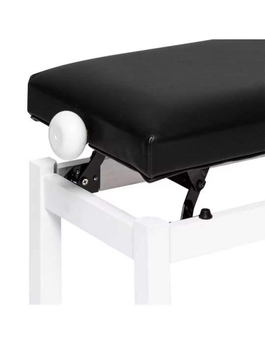  STAGG PB36 WHM SBK Klavierbank matt weiß mit Vinylbezug in schwarz|MusicGoodDeal 