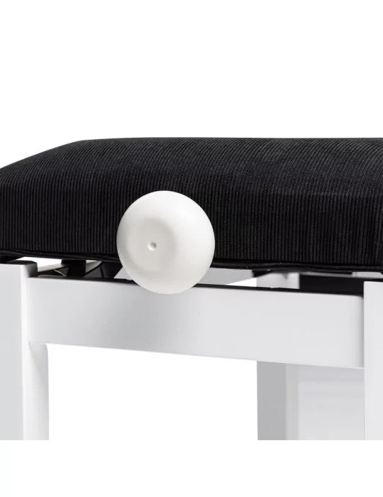  STAGG PB36 WHM VBK Klavierbank matt weiß mit Samtbezug in schwarz|MusicGoodDeal 