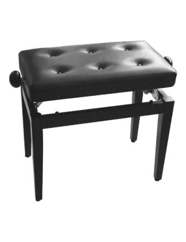  STAGG PB43 BKP SBK "Chesterfield" Klavierbank Hochglanz Schwarz Kunstlederbezug Schwarz|MusicGoodDeal 