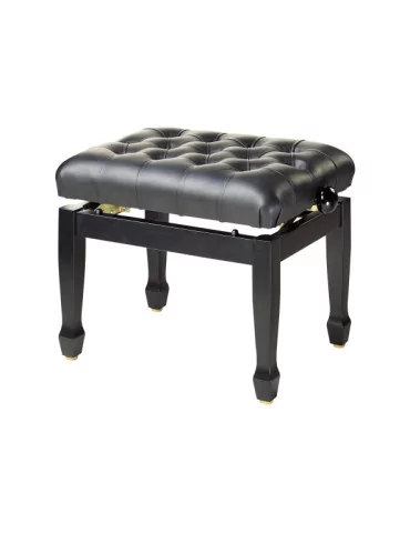  STAGG PB85 BKP LBK Hochglanz Schwarz Konzert Klavierbank mit feuerfester Sitzfläche in Leder Schwarz|MusicGoodDeal 
