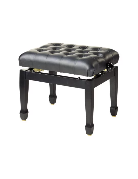  STAGG PB85 BKP LBK Hochglanz Schwarz Konzert Klavierbank mit feuerfester Sitzfläche in Leder Schwarz|MusicGoodDeal 