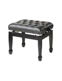  STAGG PB85 BKP LBK Hochglanz Schwarz Konzert Klavierbank mit feuerfester Sitzfläche in Leder Schwarz|MusicGoodDeal 