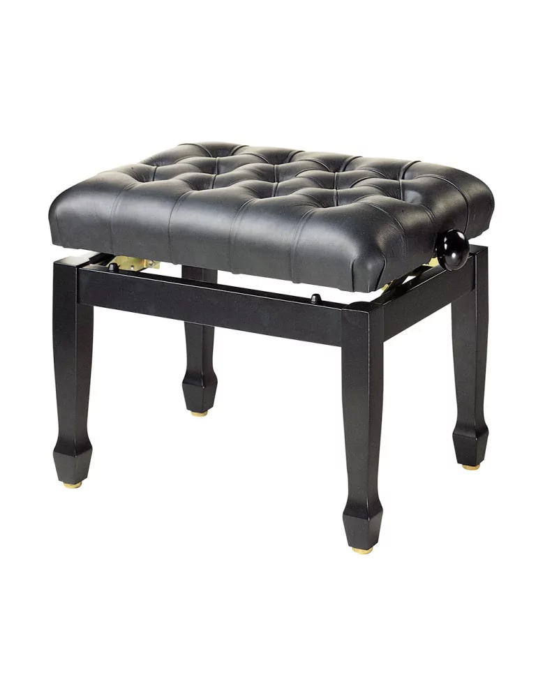  STAGG PB85 BKP LBK Hochglanz Schwarz Konzert Klavierbank mit feuerfester Sitzfläche in Leder Schwarz|MusicGoodDeal 