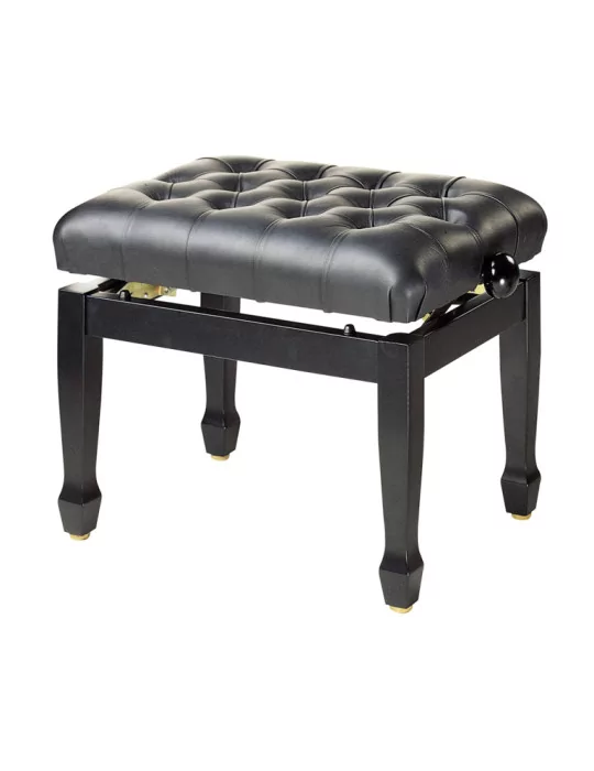  STAGG PB85 BKP LBK Hochglanz Schwarz Konzert Klavierbank mit feuerfester Sitzfläche in Leder Schwarz|MusicGoodDeal 