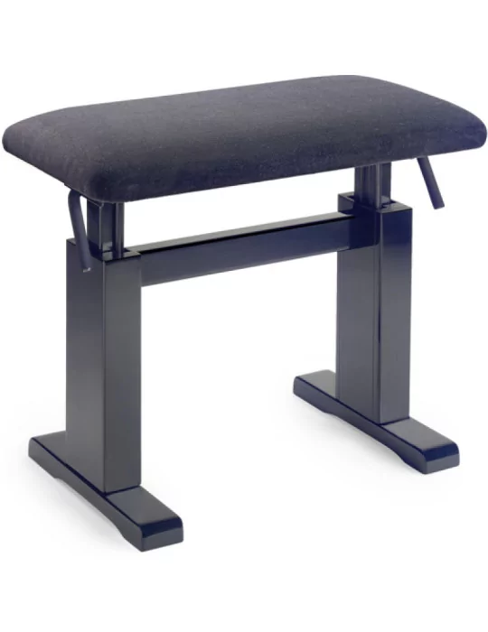  STAGG PBH 780 BKM VBK Matt Schwarz hydraulische Klavierbank Samtbezug feuerfest Schwarz|MusicGoodDeal 