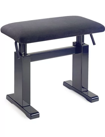  STAGG PBH 780 BKP VBK Hochglanz Schwarz hydraulische Klavierbank Samtbezug feuerfest Schwarz|MusicGoodDeal 