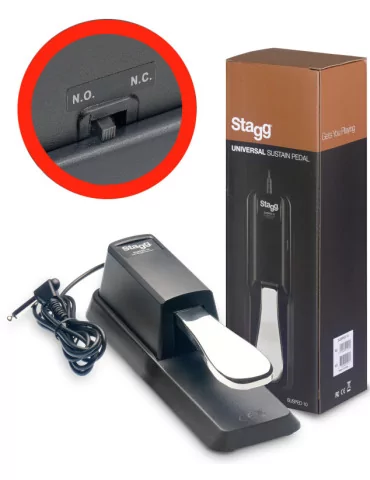  STAGG SUSPED 10 Universal sustain pedal for electronic piano or keyboard, with polarity switch|MusicGoodDeal 