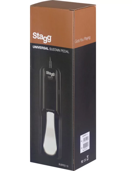  STAGG SUSPED 10 Universal sustain pedal for electronic piano or keyboard, with polarity switch|MusicGoodDeal 