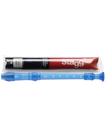  STAGG REC-BAR/TBL Soprano recorder with baroque fingering, translucent blue|MusicGoodDeal 