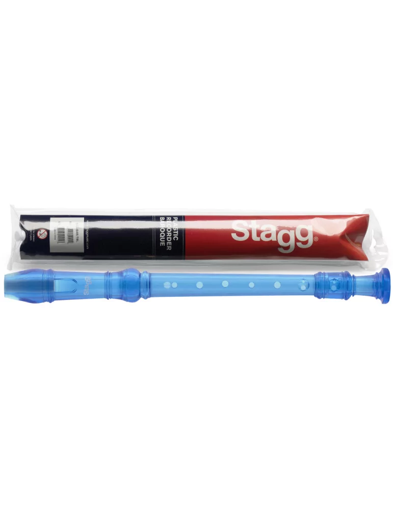  STAGG REC-BAR/TBL Soprano recorder with baroque fingering, translucent blue|MusicGoodDeal 