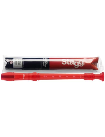  STAGG REC-BAR/TRD Soprano recorder with baroque fingering, translucent red|MusicGoodDeal 