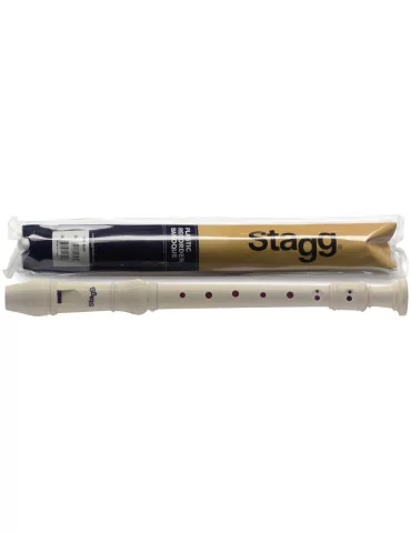  STAGG REC-BAR Soprano recorder with baroque fingering, cream beige|MusicGoodDeal 