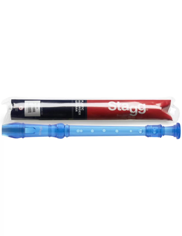  STAGG REC-GER/TBL Sopran-Blockflöte deutsche Griffweise Transparent Blau|MusicGoodDeal 