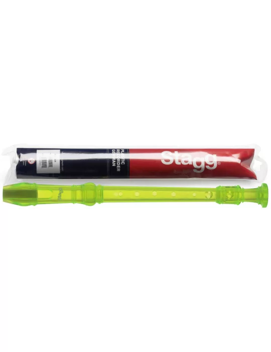  STAGG REC-GER/TGR Soprano recorder with German fingering, translucent green|MusicGoodDeal 