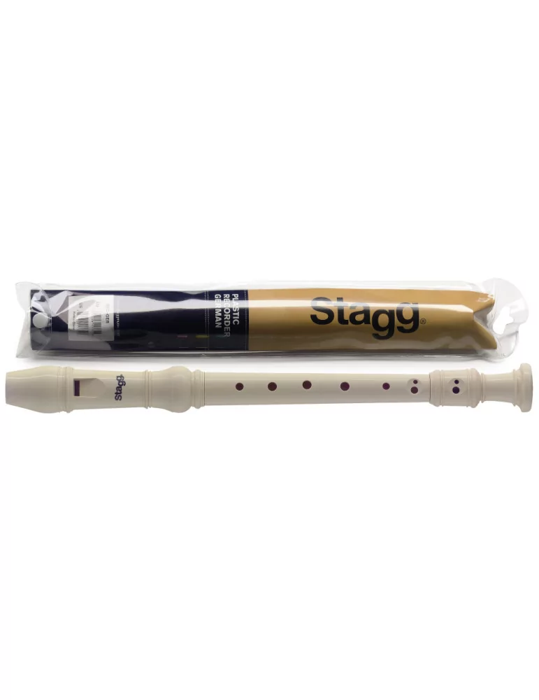  STAGG REC-GER Soprano recorder with German fingering, cream beige|MusicGoodDeal 