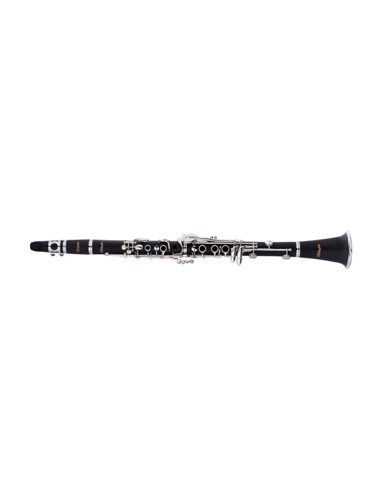  STAGG WS-CL210S Bb clarinet, Boehm system, ABS body and nickel-plated keys and rings|MusicGoodDeal 