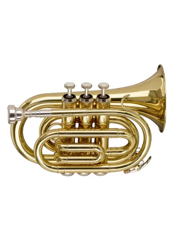  STAGG WS-TR245S Bb Pocket Trumpet, ML-bore, Brass body material|MusicGoodDeal 