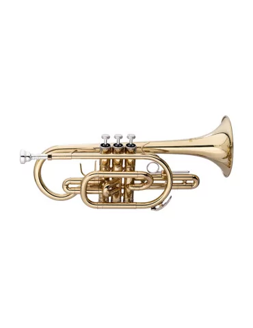  STAGG WS-CR215S Bb-Cornet, ML-bore, Brass body material|MusicGoodDeal  2